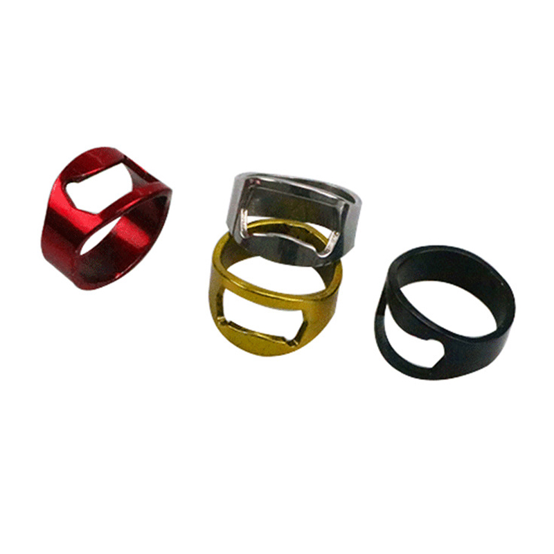 

Stainless Steel Bottle Opener Rotatable Men Ring Spinner Chain Punk Women Bar Finger Ring Stainless steel ring opener Bar Tools