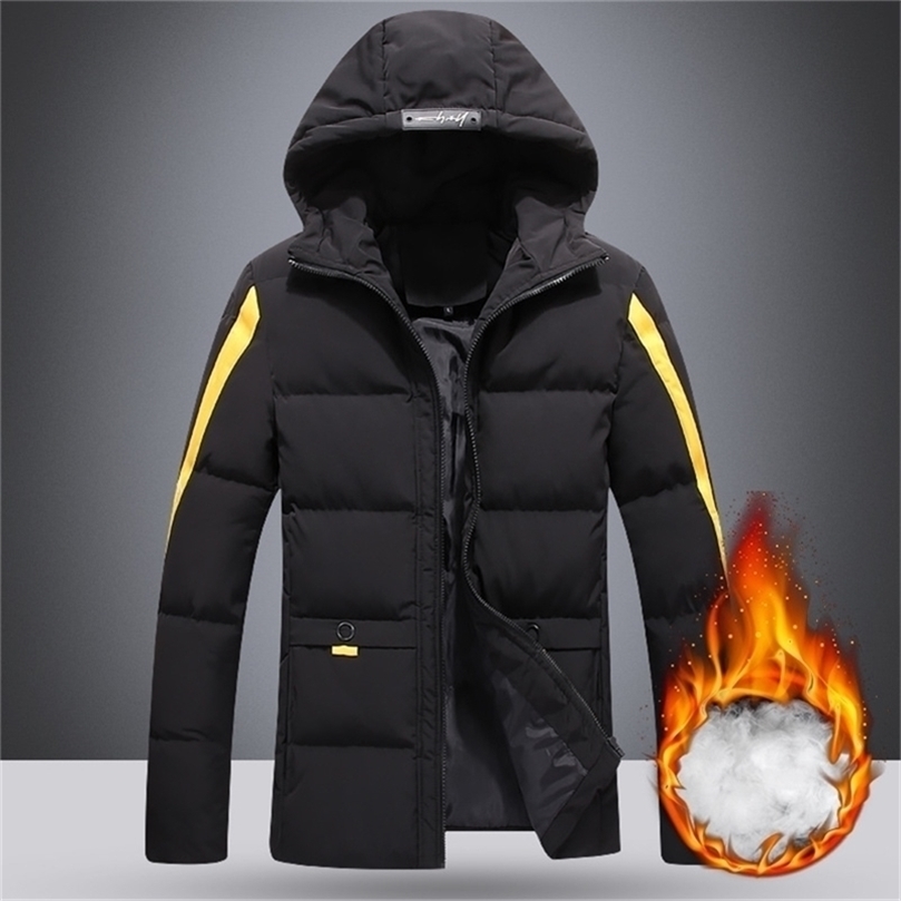 

Brand Men Winter Down Parka Coat Solid Color Thicken Mens Cotton Parka Outerwear Fashion Warm Male Hooded Streetwear Jacket 201210, Max240 grey