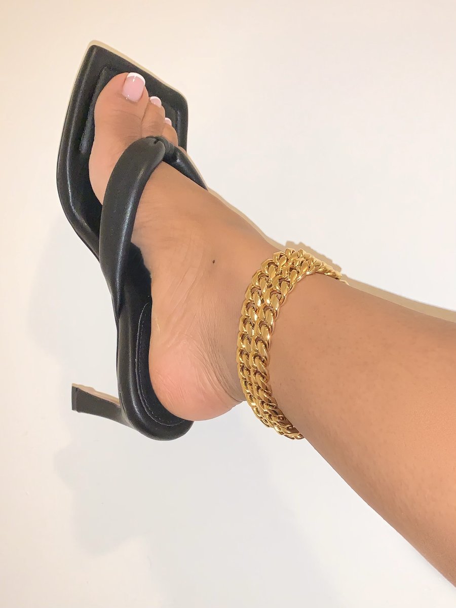 

High Quality Classic Cuban Link Chain 10.5mm Anklet Summer Beach Gold Color Plated Foot Bracelet Anklet for Women Jewelry Gift