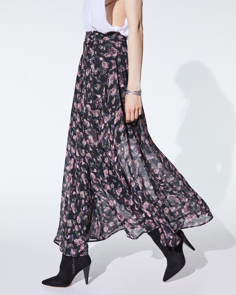 

Women Skirt Printed High Waist A-line Skirts, As pic