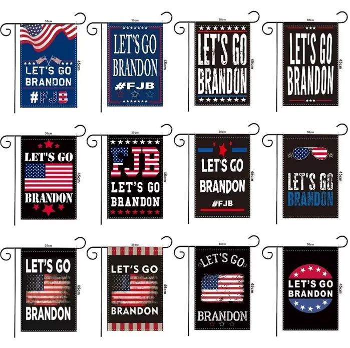 

12 Style Lets Go Brandon Flags Garden Flag 2024 President Election Trump Banner 30*45cm T0404