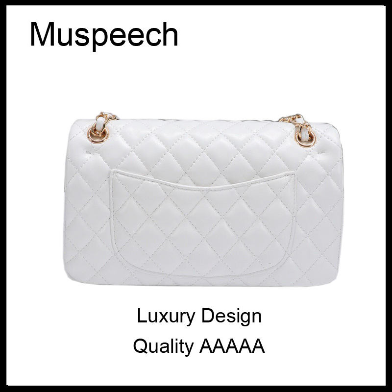 

Designer Handbag Shoulder Chain Bag Clutch Flap Totes Bags Wallet Double Letters Solid Hasp Waist Square Stripes Women Handbags, Red-silver buckle