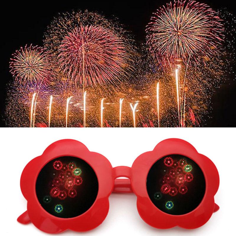 

Sunglasses Heart Flower Shape Special Effect Women Night Light Change Eyewear Fashion Birthday Party Magic Sun GlassesSunglasses