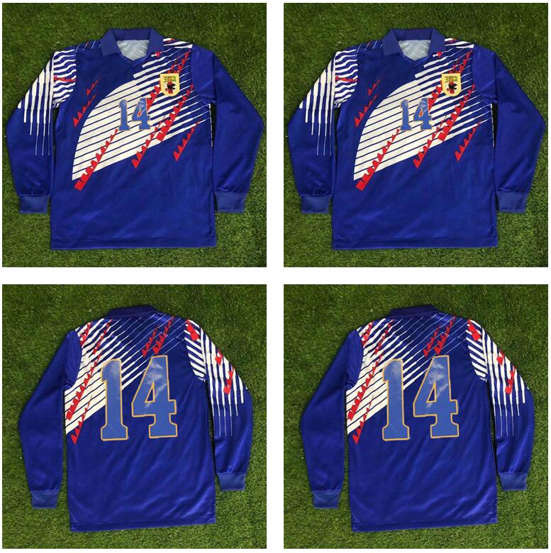 

1994 Japan retro Long sleeve soccer jerseys NAKATA home away Classic Vintage football Sports full sleeve shirts home blue away white, 1994 long sleeve