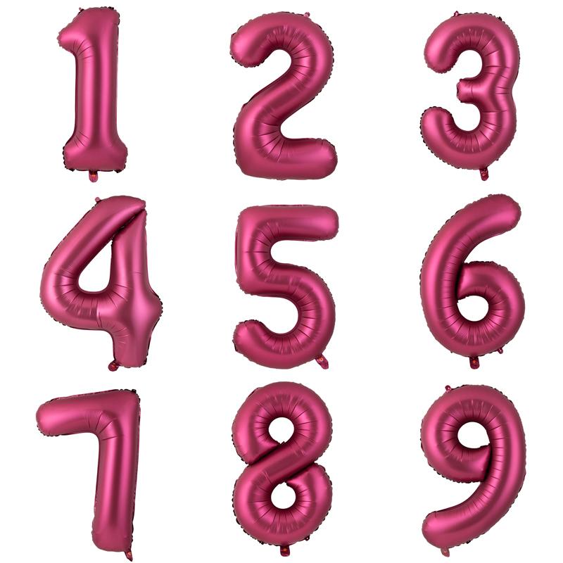 

Party Decoration 40inch Giant Wine Red Foil Balloons Number 0 1 2 3 4 5 6 7 8 9 Years Birthday Decorations Anniversary Large Figures Globos