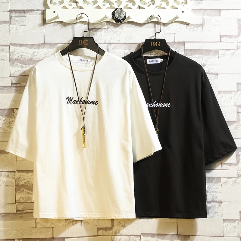 

New Style Bat TShirt Streetwears T Shirt Mens Summer O Neck Men's Short Sleeve T-Shirts Hip Hop Top Tees Shirts, White