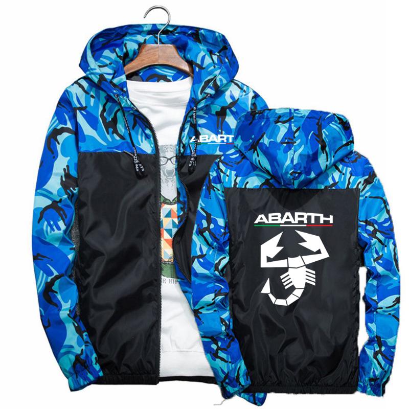 

Men' Hoodies & Sweatshirts Men' Abarth Scorpion Casual Fashion Long Sleeve Camouflage Stitching Windbreaker Jackets Coats Hooded Sport