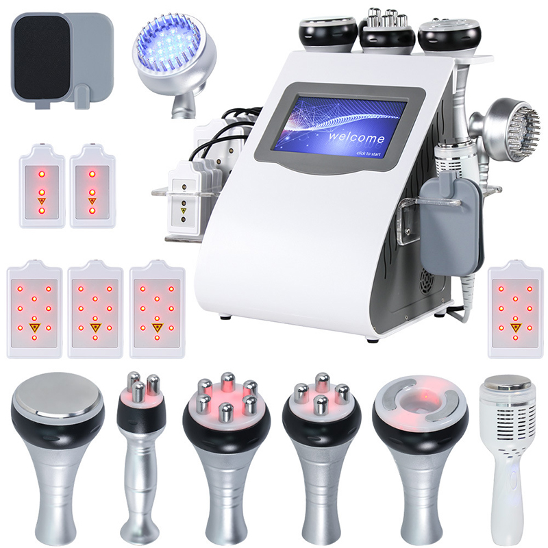 New Pro Salon 9IN1 Cavitation RF Body Shaping Weight Reduce Skin Lifting Lipo Laser EMS Vacuum Photon Radio Frequency Tightening 40K Ultrasound C