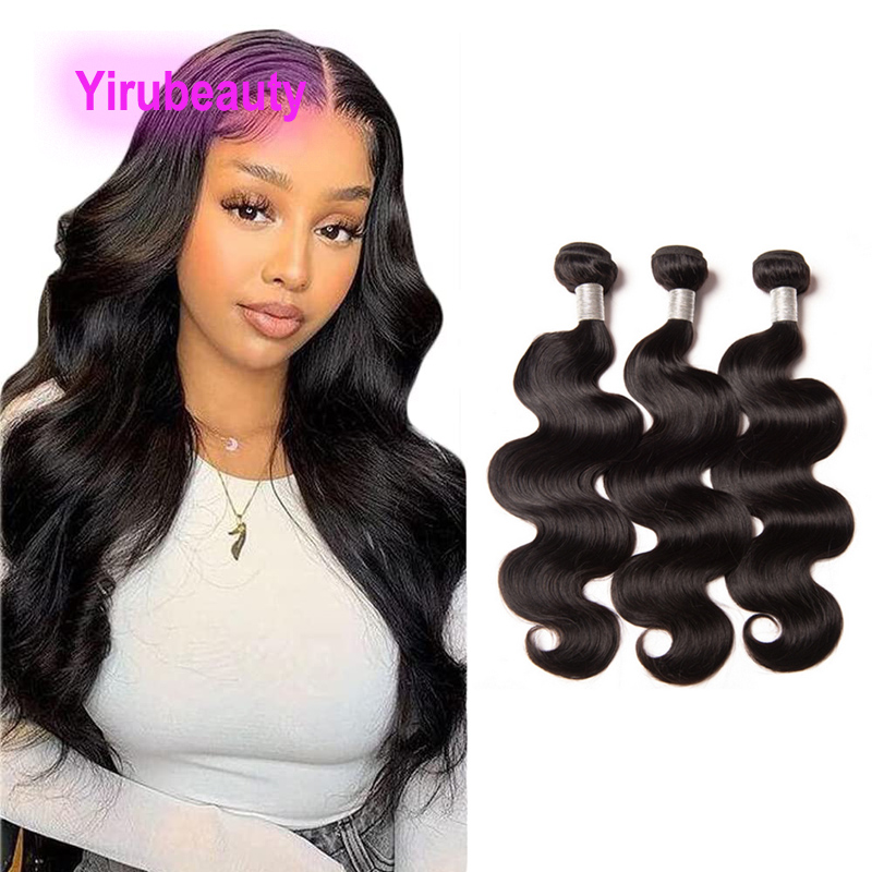 

Brazilian Human Hair Extensions 6 Pieces Body Wave Peruvian Indian Malaysian Virgin Hair Wefts 10-30inch Natural Color
