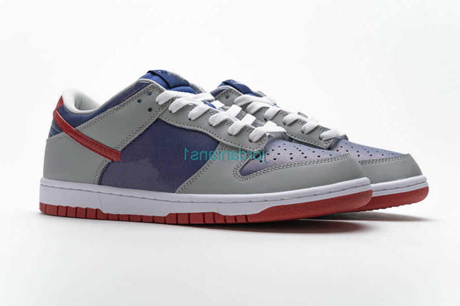 

5A Shoes Men/Women Dnk Low Pro Samba Hyper Blue/Silver/Samba Leather Outdoor Sports GYM Training Footwear Original, All with original symbol