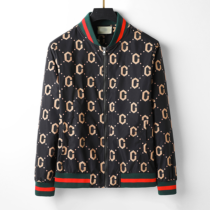 

Men's jacket designer brand Autumn Winter thick Domessa print letters handsome casual slim men's coat 3XL 2XL
