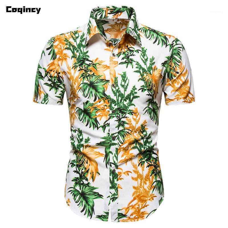 

Men's Casual Shirts Chemise Hawaiian Summer Printed Short Sleeve Top Blouse Men Fashion Beach Clothing Camisas, Black