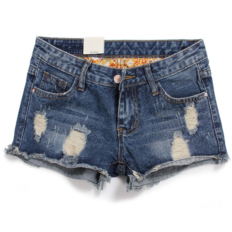 

Wholesale- skinny Jean Shorts Womens Casual Stretch Rolled Cuffs Denim ,Vintage size S-3XL W220326, Blue