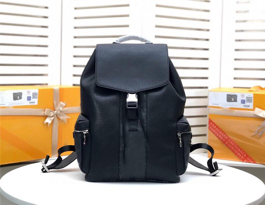 

M30417 Designer Luxury luis handbags purse OUTDOOR Schoolbag Backpacks Taiga Eclipse Leather Backpack Size 37 45 19CM