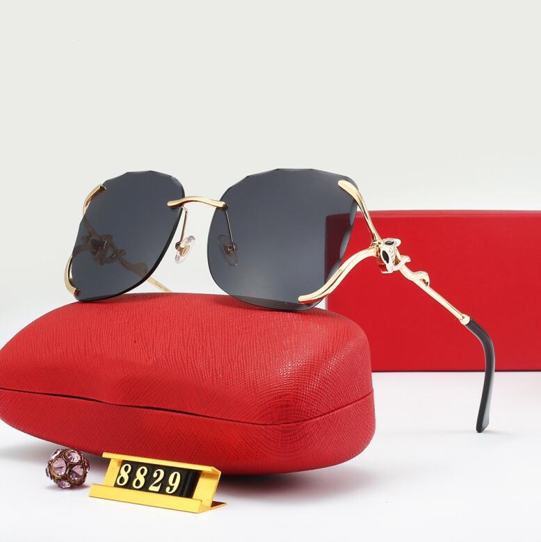 

2022 Semi-Rimless Sunglasses Luxury Sun Glasses Fashion Man Women Glass Driving Adumbral High Quality with Box