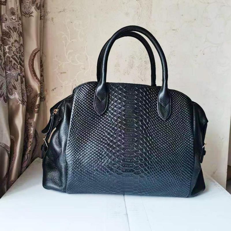

Evening Bags Autumn Winter Brand PASTE Women Handbag European Style Genuine Cow Leather Crocodile Pattern Shoulder Bag Large ToteEvening, Blue
