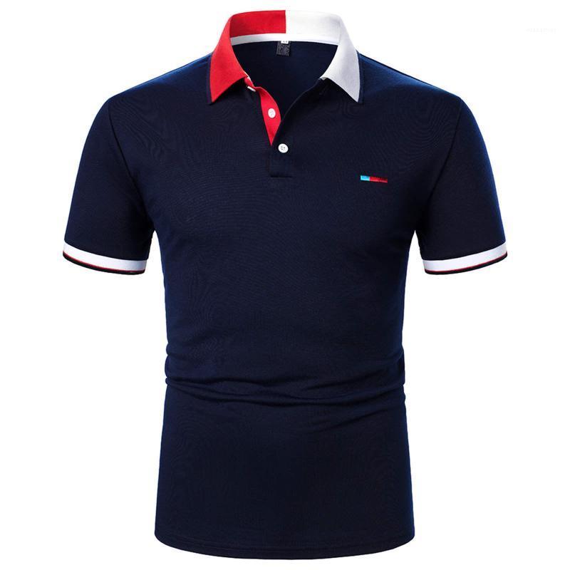 

Men' Casual Shirts 2022 Top Summer Solid Men Shirt Mens Short Sleeve Cotton Polos Outwear Clothing Business Breathable Tops, Navy