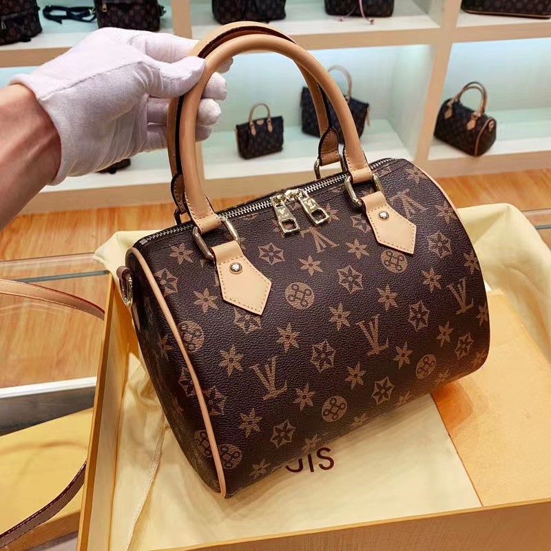 Hot Luxurys Designers Mode Femmes Sac Sacs à bandoulière Lady Totes Sacs à main Speedy avec serrure à clé Bandoulière Sac à poussière 30cm
