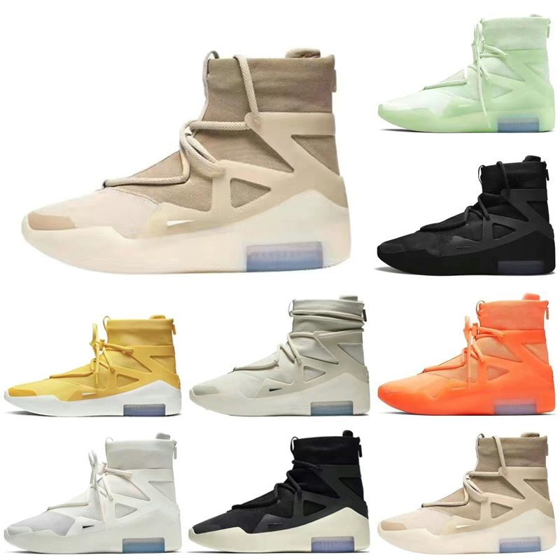 

Authentic Fear Shoes 1 Boots Triple Black Oatmeal Of God The Atmosphere Yellow Light Bone Sail Orange Men Outdoor Sneakers Trainers Original FOG, Color 8