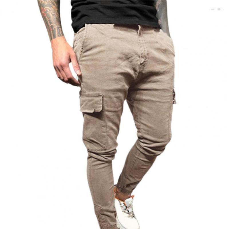 

Men's Pants Cargo Solid Color Loose Tight Ankle Breathable Men Trousers For Daily WearMen's Naom22, Black