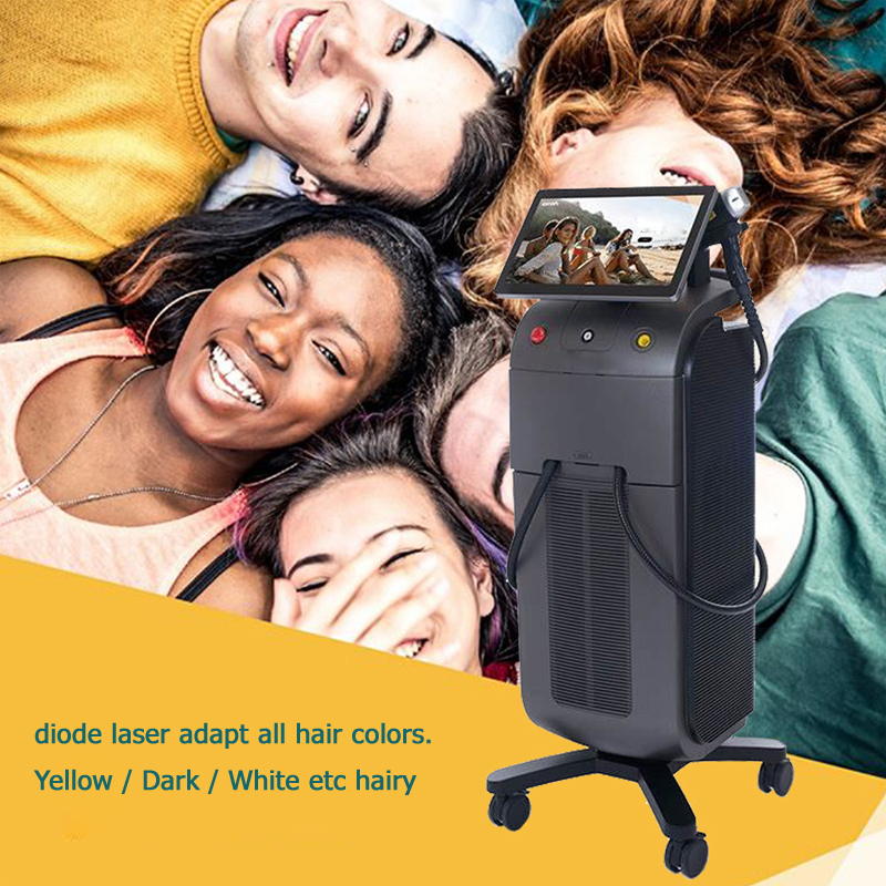 2 handles ice titanium platinum 808 810 triple wave diode laser hair removal depilation epilation machine for professional depilator salon treatm