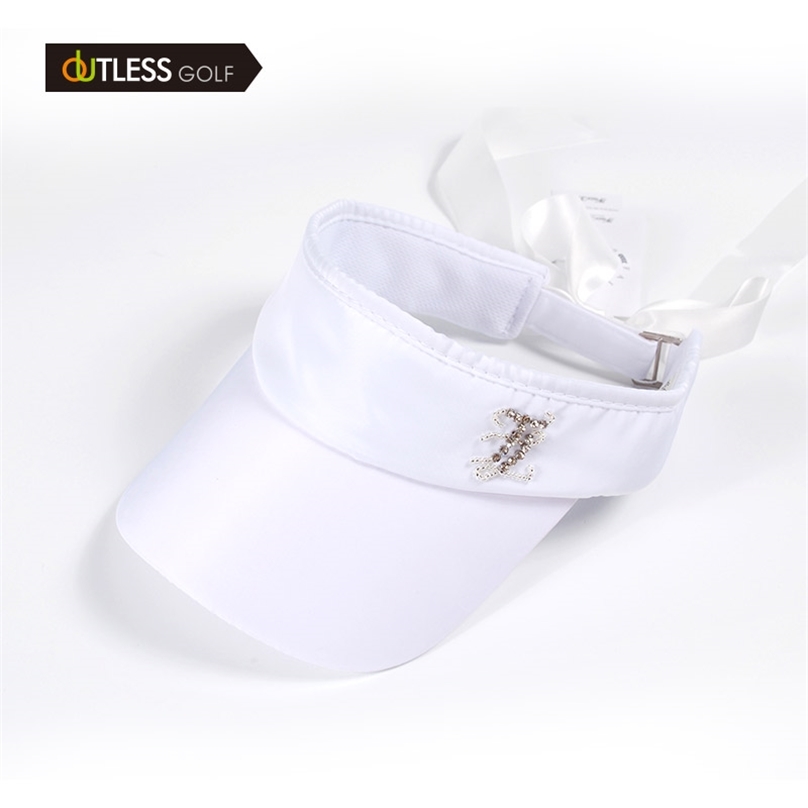 

Golf women sunscreen sunshade empty top hat ladies outdoor sports sun visor girl fashion tennis cap adjustable 220613, Black