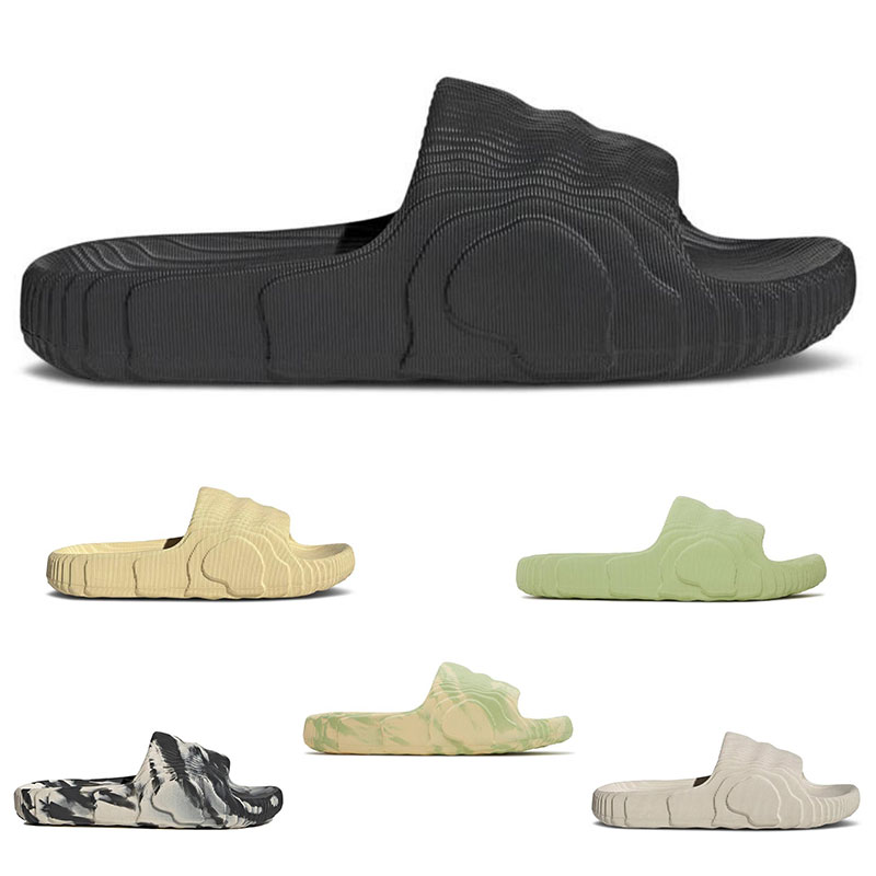 

Adilette 22 Slides Slippers Men Designers Slide Solid Desert Sand Magic Lime Black Grey Scuffs Women Outdoor Summer Beach Slipper, 1 desert sand