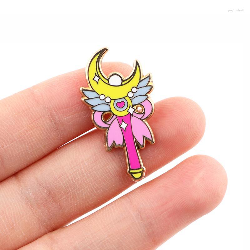 

Pins Brooches Witch Moon Badges With Anime Enamel Pin Bag Lapel Cartoon On Backpack Decorative Jewelry Gift AccessoriesPins