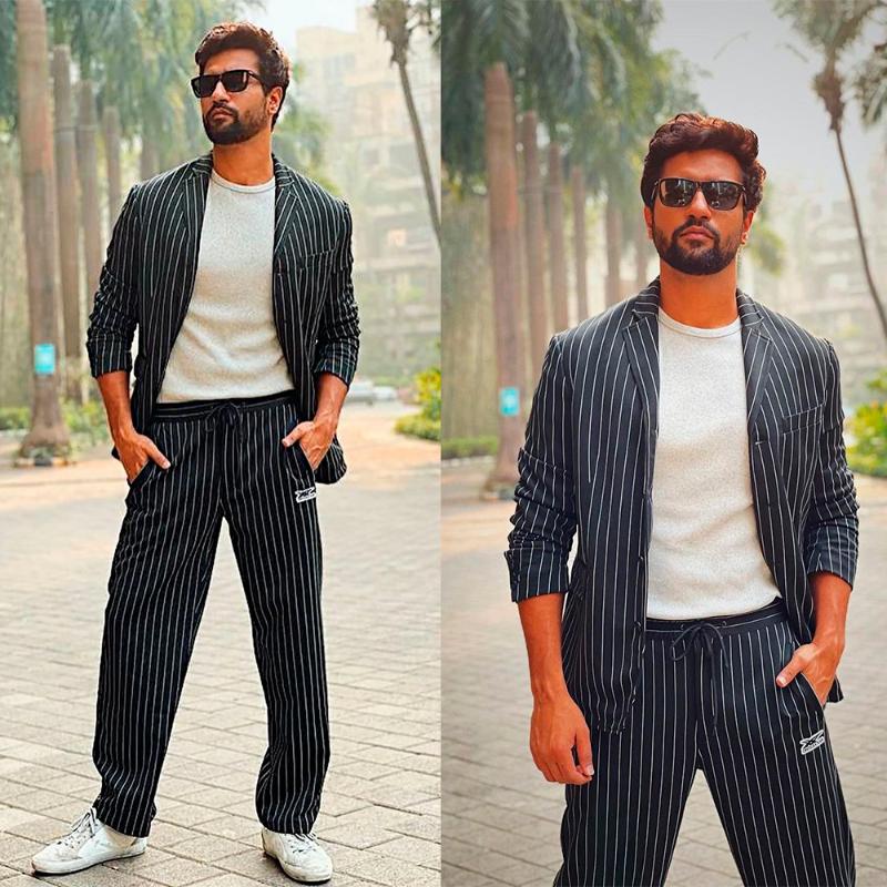 

Men's Suits & Blazers Black Pinstripe Men Suit Tailor-Made 2 Pieces Modern Blazer Pants Fashion Wedding Groom Business Causal Prom Coat Tail