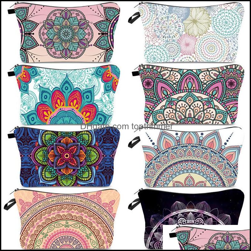 

Other Health Beauty Items Wholesale Cartoon Cosmetic Bags Mandala Flower Sloths Printing Patterns Toiletry Pouch Por Dhwva