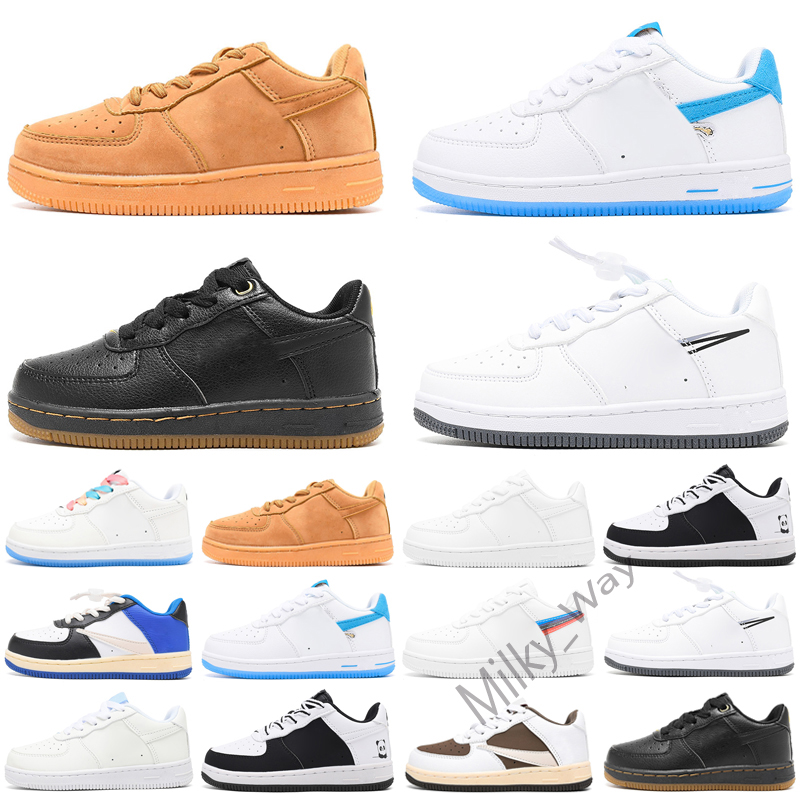 

2022 Kids Classic one Designer Shoes Low Cut Children Buckle Strap Shoe Chassures Enfant Sneakers Leather Trainers Eur26-35, Factory outlet