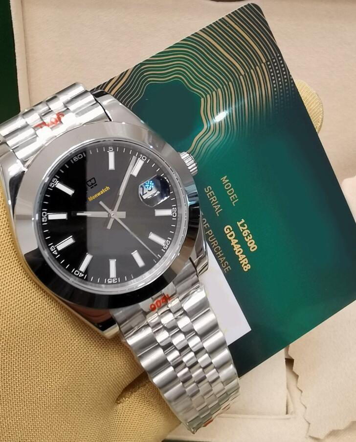 

fashion waterproof men 41mm Watches Men's Jub ilee Bracelet Mens Bf sapphire Black dial Five bead strap automatic Watches