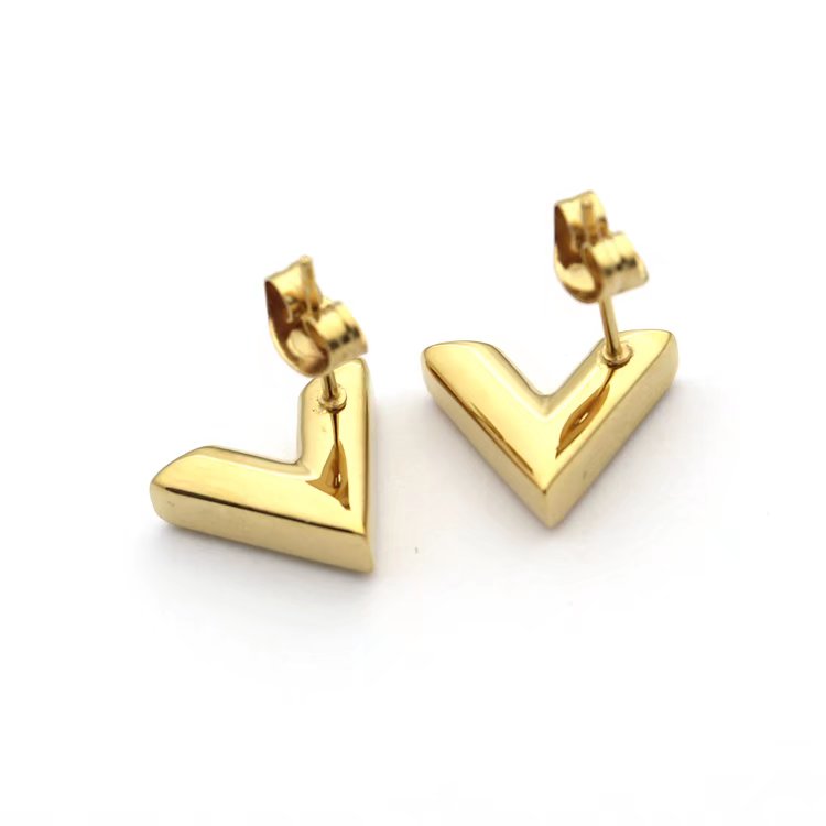 

Hip Hop Girls Boys Studs Easy Chic Designer Wholesale Small Large Hollow Letter Stud Earring 18k Rose Gold Silver Tiny Wedding Party Jewelry Women Men Earrings