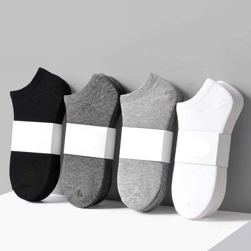 

20 Pairs Women Socks Breathable Sports socks Solid Color Boat sock Comfortable Men Cotton Ankle Sockings White Black