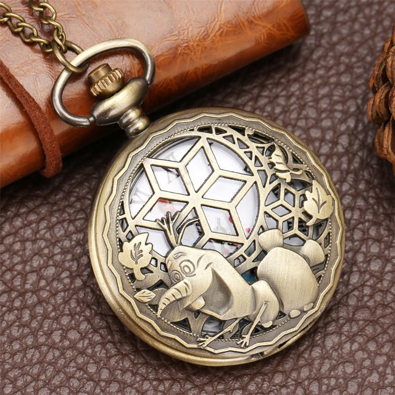 

Pocket Watches Cartoon Snow Theme Quartz Watch Souvenir Necklace Pendant Clock Bronze Sweater Chain Gifts KidsPocket