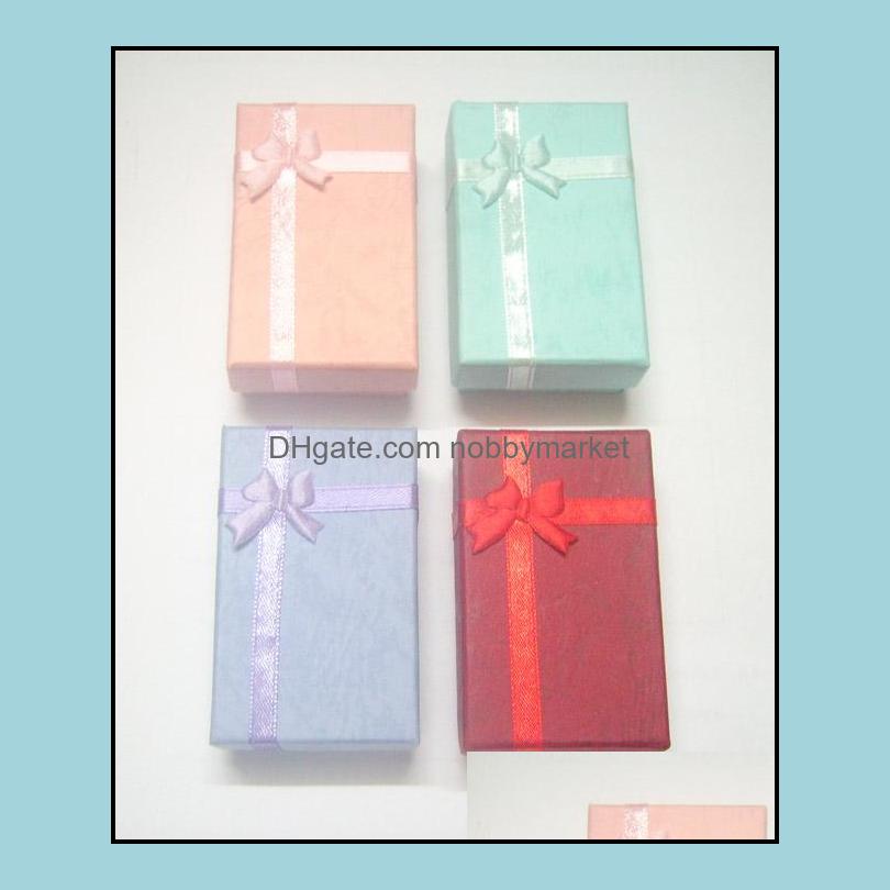 

24Pcs/Lot 5X8X2.5Cm Ring Earring Necklace Set Jewelry Box Packaging Display For Craft Gift Bx16 Drop Delivery 2021 Boxes 6Vkmr