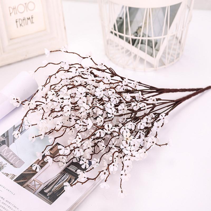 

Decorative Flowers & Wreaths Artificial Plastic High Quality Gypsophila Fake Flower Plum Blossom For Home Wedding Garden Party DIY Decoratio, Pink