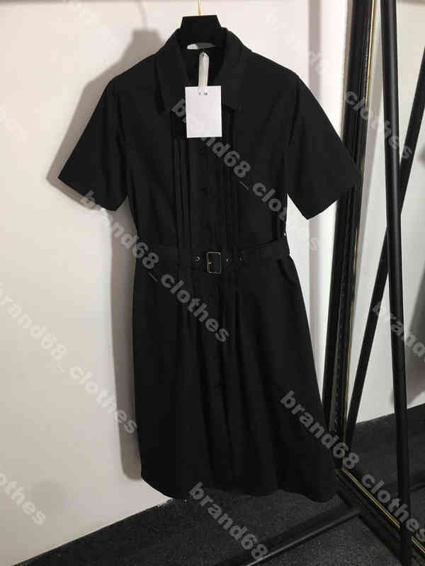 

classic designer women casual dresses 22ss summer short sleeve Dress luxury logo d..r brand slim fit trench long skirts belt waist female Apparel a1, 12