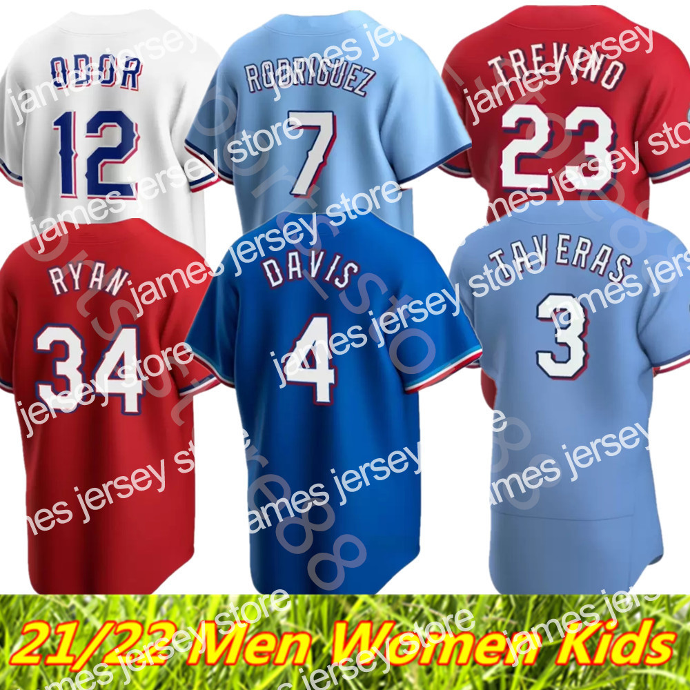 

James 2021 2022 Custom S-4XL 34 Ryan Jersey 13 Joey Gallo 29 Adrian Beltre Hamels Fielder DeShields Santana Leclerc Minor Lynn Chirinos Alexis, Colour 2