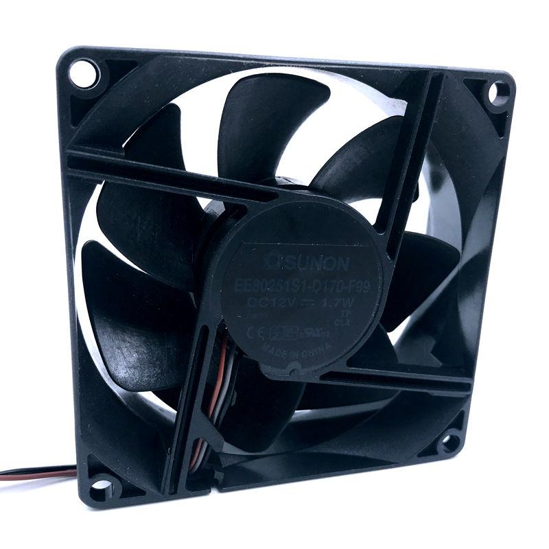 

Fans & Coolings Brand For EP6127A Projector Fan Sunon EE80251S1-D170-F99 DC 12V 1.7W 3-pin Connector 80mm 80x80x25mm Server Square FanFans