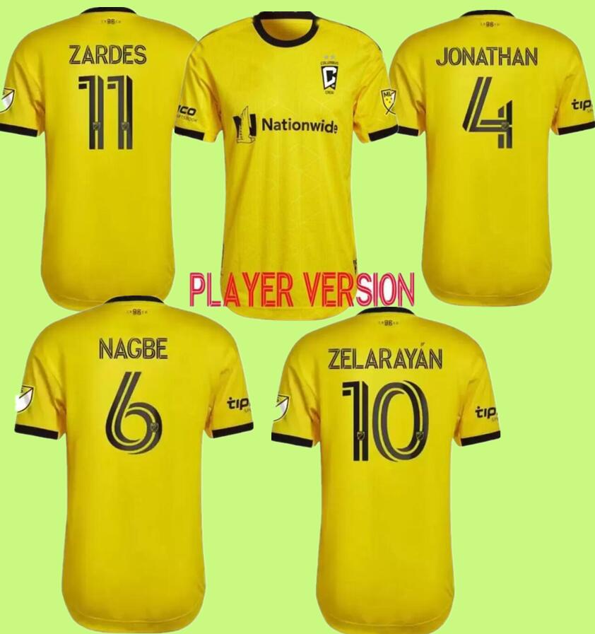 

PLAYER VERSION 2022 2023 Columbus Soccer Jerseys 22 23 Zardes Pedro MENSAH Zelarayan R.WILLIAMS Santos Columbus Black football shirt, Fan version