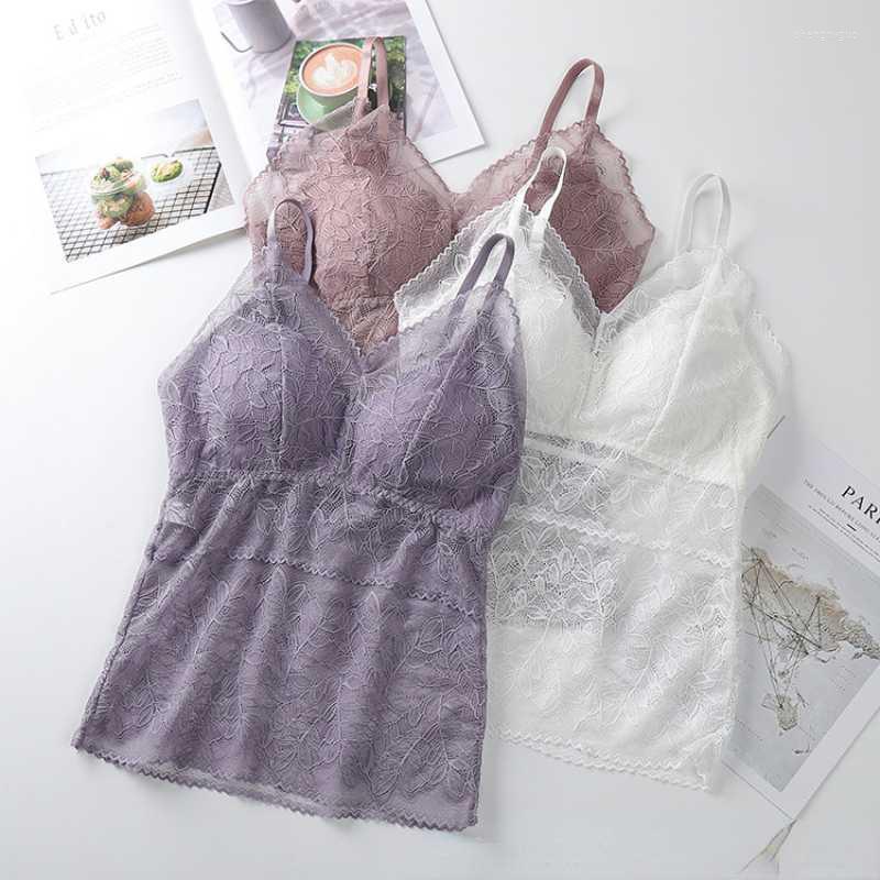 

Women's Tanks & Camis Fashion Halter Belt Lace Vest No Underwire Underwear Crop Tops For Women Sexy Hollow Out Bandage TopsWomen's, Bk