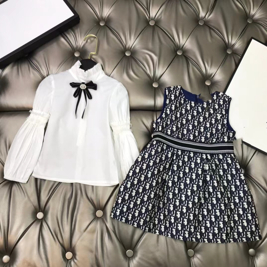 

baby girl flower wed dress kid designer summer clothing sets plaid boutique girls toddler dresses 110-160 cm
