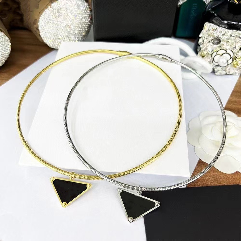 

Choker necklace designer gold jewelry for women men pendant silver stainless steel unisex design jewellery gifts luxury earrings triangle necklaces designers