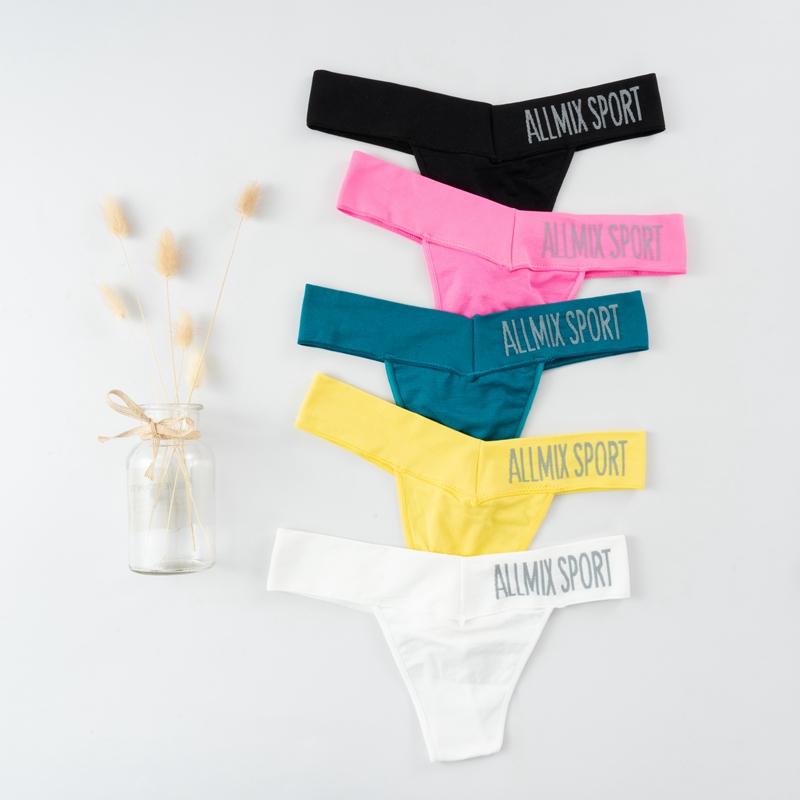 

Women's Panties Fashion G String Letter Patern Thong Hight-Waist Women's T-back Comfortable Female Intimate Underwear LingerieWomen's, Set 2