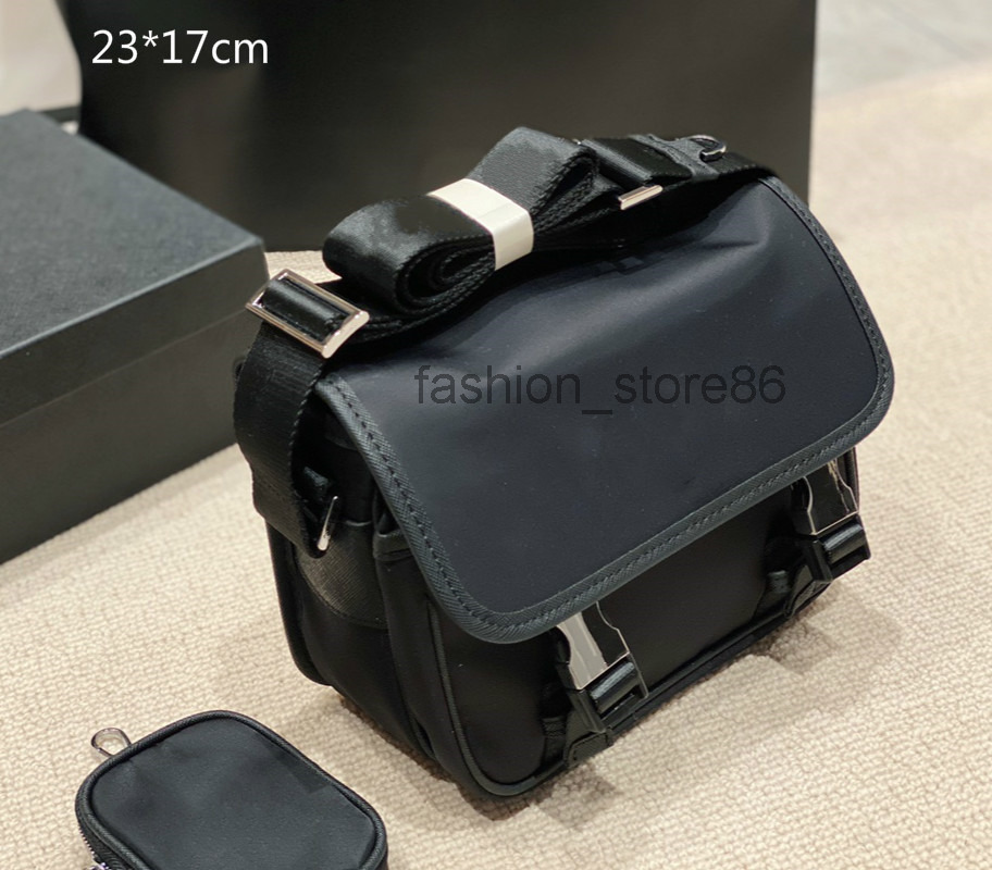 

Designer Mens Black Briefcases Brand Crossbody Shoulder Bags Nylon Messenger Bag 2-piece Purses Casual Style with Small Purse Triangle