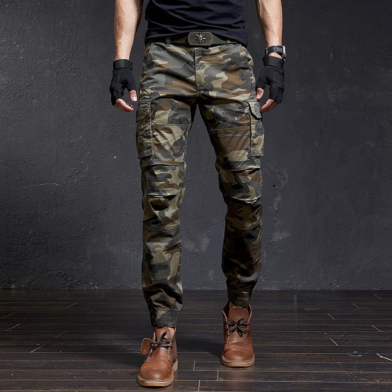 

Men's Pants Military Style Camouflage Cargo For Men Fashion Outdoor Tracksuit Jogger Slim Fit Multi-Pocket 8 Colors Male TrousersMen's, 692 blue