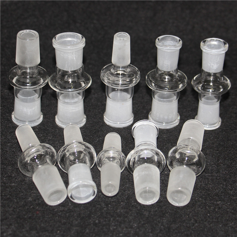 

Glass bong hookah adapter 10mm 14mm 18mm female to male Reducer converter glass adaptor joint for Oil Rigs water pipe bubble
