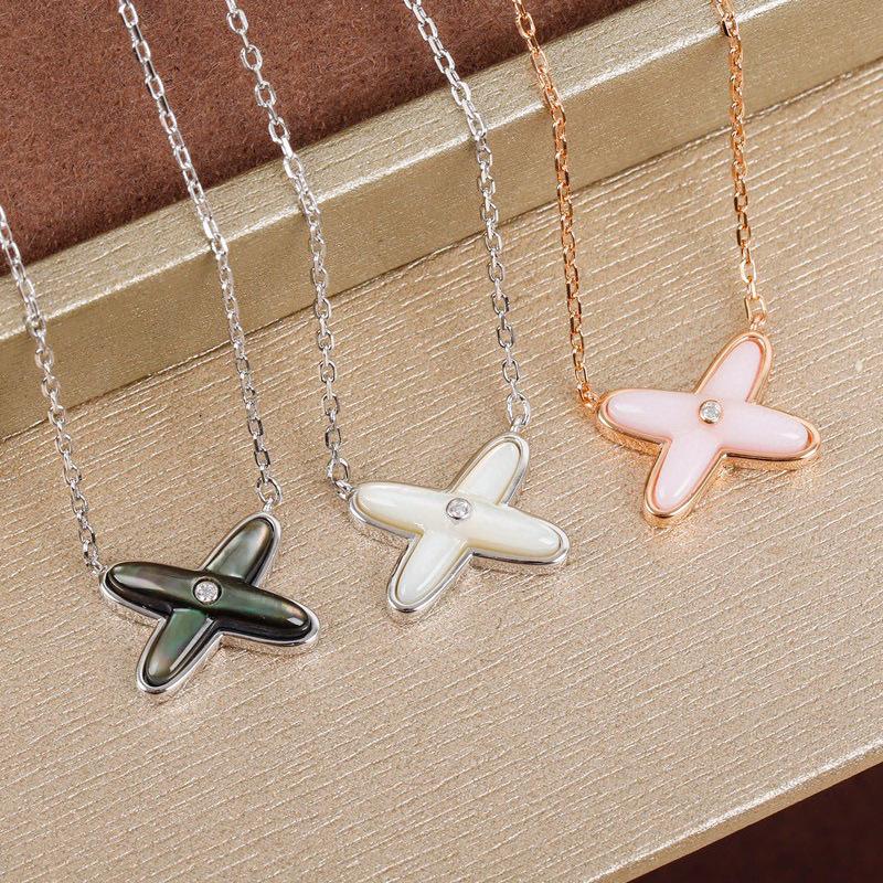 

Pendant Necklaces High Quality 925 Sterling Silver Cross Zircon White Pink Gray Shell Necklace For Women Fashion Jewelry LN026Pendant Neckla