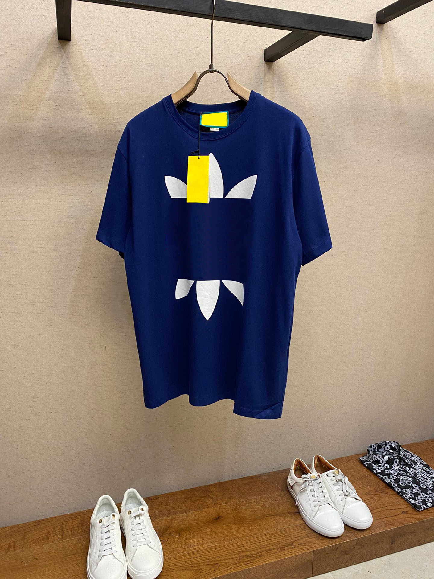 

Men's Plus Tees & Polos Round neck embroidered and printed polar style summer wear with street pure cotton 33t5